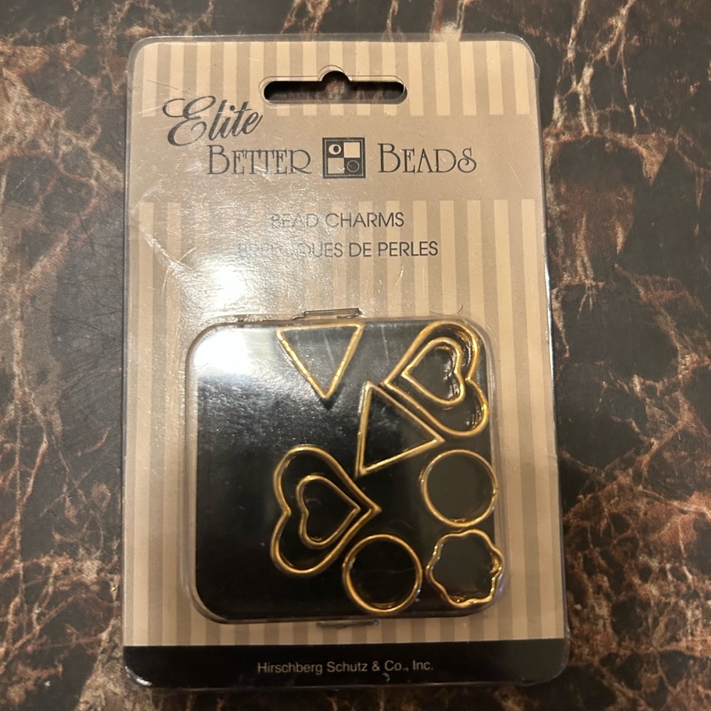 Elite Better Beads Gold Brad Charms for jewelry making